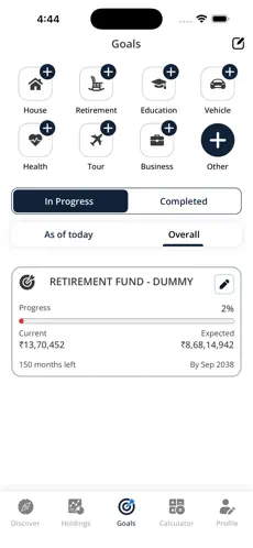 Finance Square transaction history and account statement screen