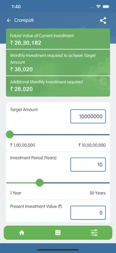 Performance report screen with client-wise returns and portfolio health summary